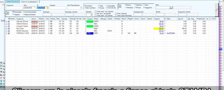 Esportare in Excel gli indirizzi email delle Prenotazioni