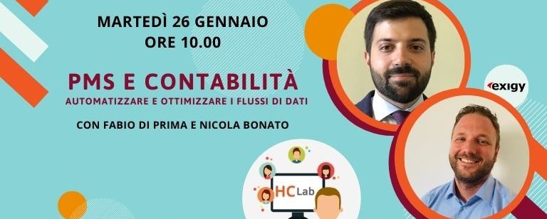 HC Lab. PMS e contabilità alberghiera: automatizzare e ottimizzare i flussi di dati con Fabio Di Prima e Nicola Bonato